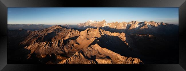Great St Bernard Pass Mont Fourchon Switzerland Italian border Framed Print by Sonny Ryse