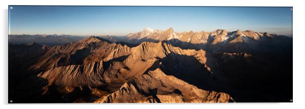 Great St Bernard Pass Mont Fourchon Switzerland Italian border Acrylic by Sonny Ryse