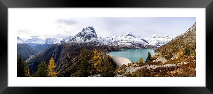 Lac d'Emosson Switzerland in Autumn Framed Mounted Print by Sonny Ryse