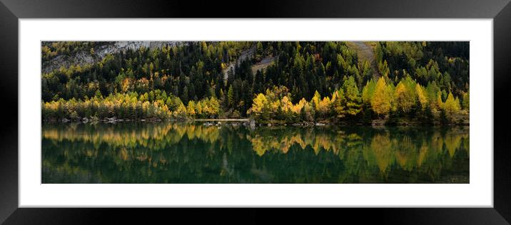 Lac de Derborence in autumn Switzerland Framed Mounted Print by Sonny Ryse