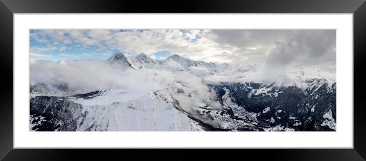 Lauterbrunnen Valley in Winter Switzerland Framed Mounted Print by Sonny Ryse