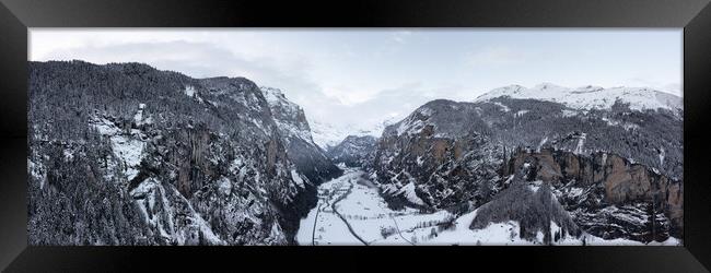 Lauterbrunnen Valley in Winter Switzerland Framed Print by Sonny Ryse