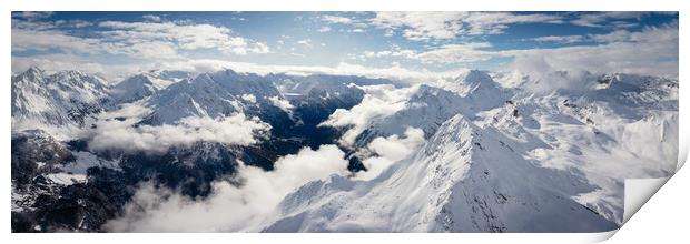 Maloja Mountain pass Malojapass Swiss Alps Print by Sonny Ryse