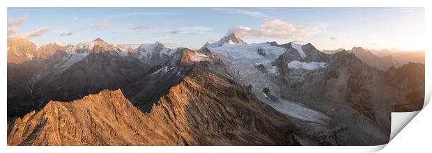 Moiry Glacier sunset Pennine Alps Swiss Alps Print by Sonny Ryse