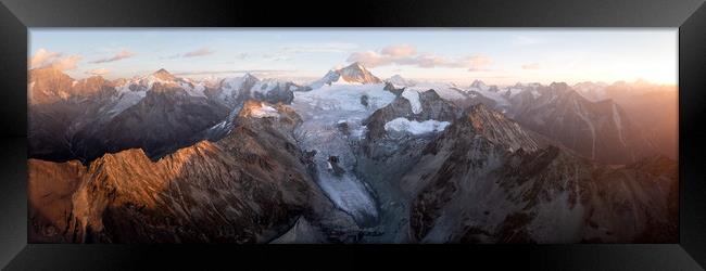 Moiry Glacier sunset Pennine Alps Swiss Alps Framed Print by Sonny Ryse