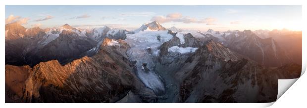 Moiry Glacier sunset Pennine Alps Swiss Alps Print by Sonny Ryse