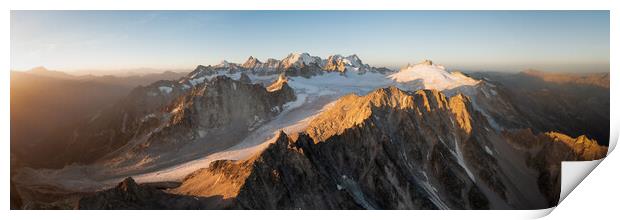 Orny Glacier Plateau de Trient Icefield Mont Blanc Massif Champe Print by Sonny Ryse