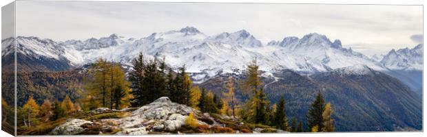 Six-Jeurs Lac d'Emosson Switzerland in Autumn Canvas Print by Sonny Ryse