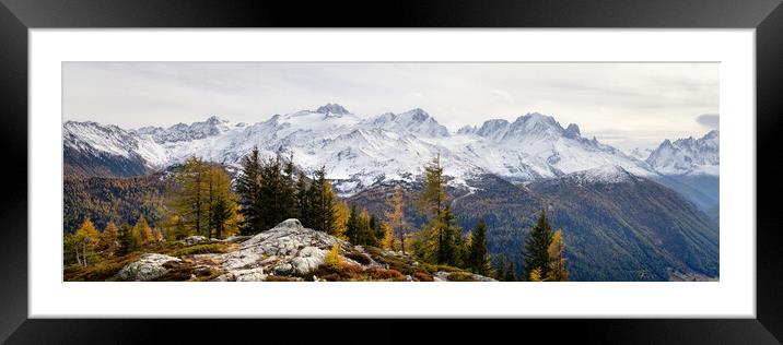 Six-Jeurs Lac d'Emosson Switzerland in Autumn Framed Mounted Print by Sonny Ryse