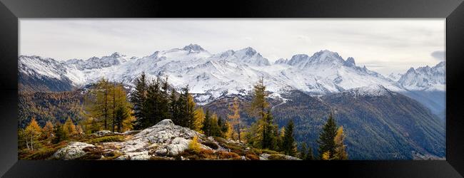 Six-Jeurs Lac d'Emosson Switzerland in Autumn Framed Print by Sonny Ryse