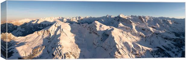 Swiss Alps covered in snow Canvas Print by Sonny Ryse