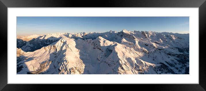 Swiss Alps covered in snow Framed Mounted Print by Sonny Ryse