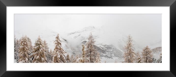 Zermatt Valais Valley Switzerland Winer Snow Framed Mounted Print by Sonny Ryse