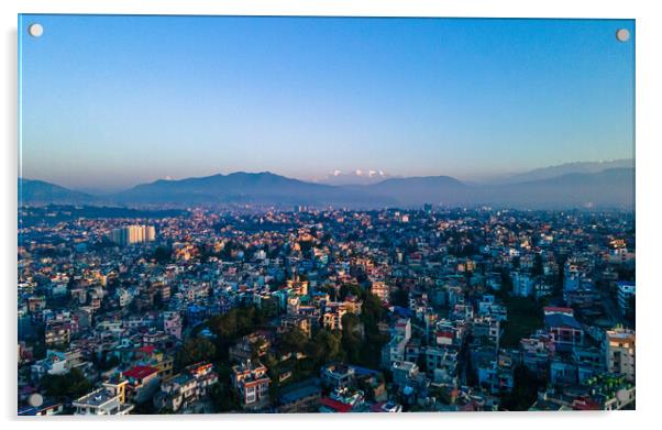 aerial view of kathmandu valley Acrylic by Ambir Tolang