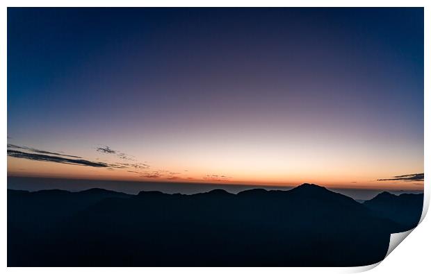 landscape view of Sunrise over the Mountain Print by Ambir Tolang