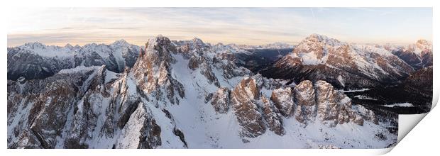 Cadini di Misurina Aerial Tre cime di lavaredo Italian Dolomites Print by Sonny Ryse