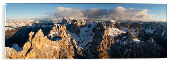 Cima di Fradusta Valle di Pradidali Pala mountains Dolomiti Dolomites Italy aerial Acrylic by Sonny Ryse