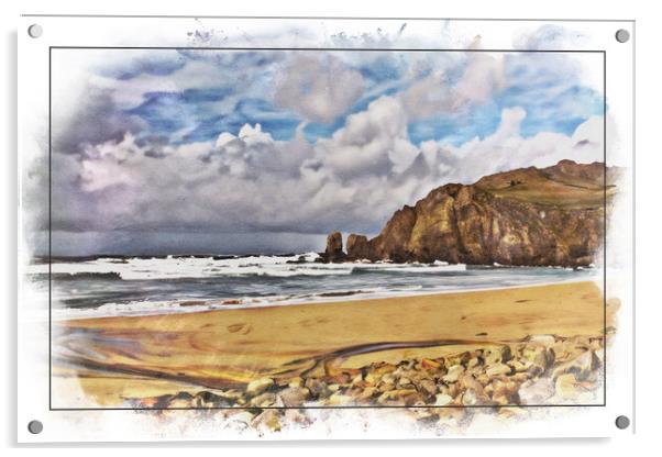 Solitude by the Sea at Dalmore Beach. Acrylic by Robert Murray