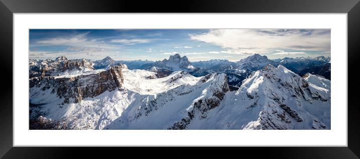 Forcella Giau Passo Giao Italian Dolomites Framed Mounted Print by Sonny Ryse