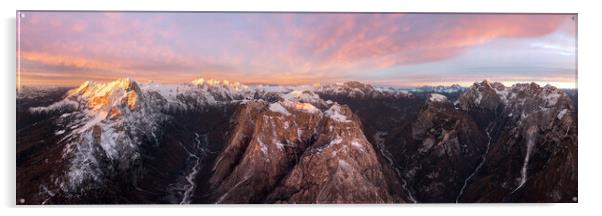 Italain Dolomites at sunrise Acrylic by Sonny Ryse