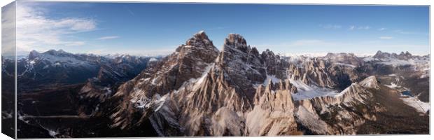 Monte Cristallo Aerial Italian Dolomites Canvas Print by Sonny Ryse