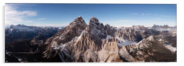 Monte Cristallo Aerial Italian Dolomites Acrylic by Sonny Ryse