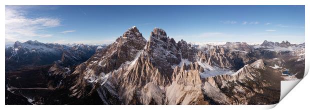 Monte Cristallo Aerial Italian Dolomites Print by Sonny Ryse