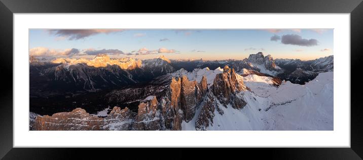 Lastoni di Formin Dolomia Passo Giau Italian Dolomites Framed Mounted Print by Sonny Ryse