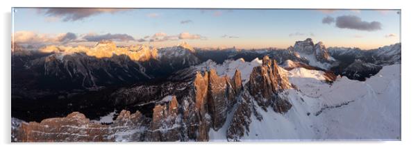 Lastoni di Formin Dolomia Passo Giau Italian Dolomites Acrylic by Sonny Ryse