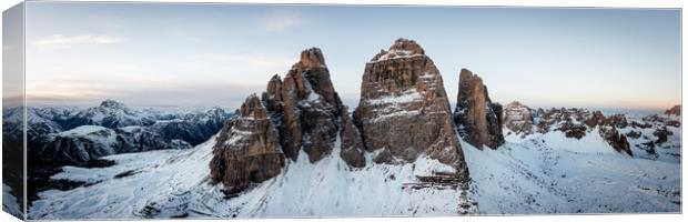 Tre cime di lavaredo Italian Dolomites Canvas Print by Sonny Ryse