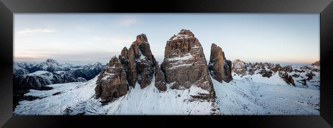 Tre cime di lavaredo Italian Dolomites Framed Print by Sonny Ryse