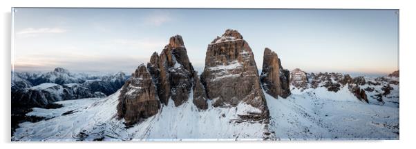 Tre cime di lavaredo Italian Dolomites Acrylic by Sonny Ryse