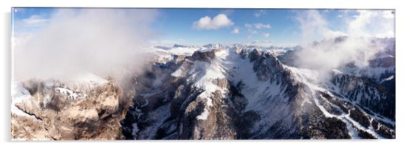 Val-Gardena-Italian Dolomites Aerial Acrylic by Sonny Ryse