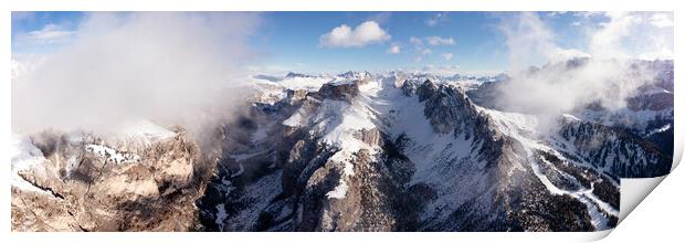 Val-Gardena-Italian Dolomites Aerial Print by Sonny Ryse