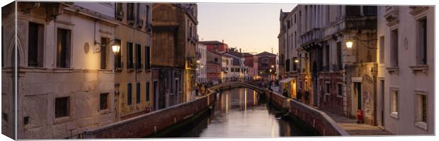 Venezia Venice Canal Italy Canvas Print by Sonny Ryse