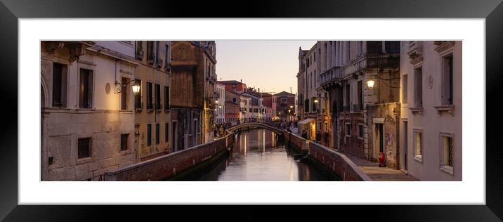 Venezia Venice Canal Italy Framed Mounted Print by Sonny Ryse