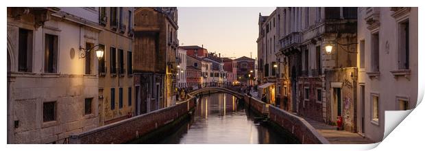 Venezia Venice Canal Italy Print by Sonny Ryse