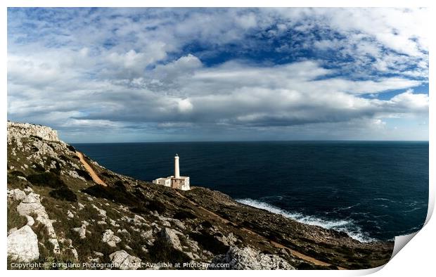 Punta Palascia Lighthouse Print by DiFigiano Photography