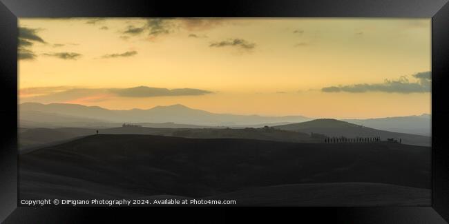 San Quirico d'Orcia Panorama Framed Print by DiFigiano Photography