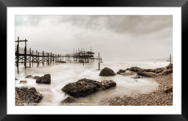 Trabocco Cungarelle Framed Mounted Print by DiFigiano Photography