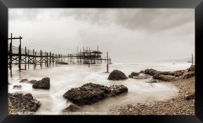 Trabocco Cungarelle Framed Print by DiFigiano Photography