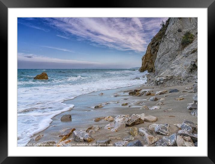 Spiaggia di Sottobomba Framed Mounted Print by DiFigiano Photography