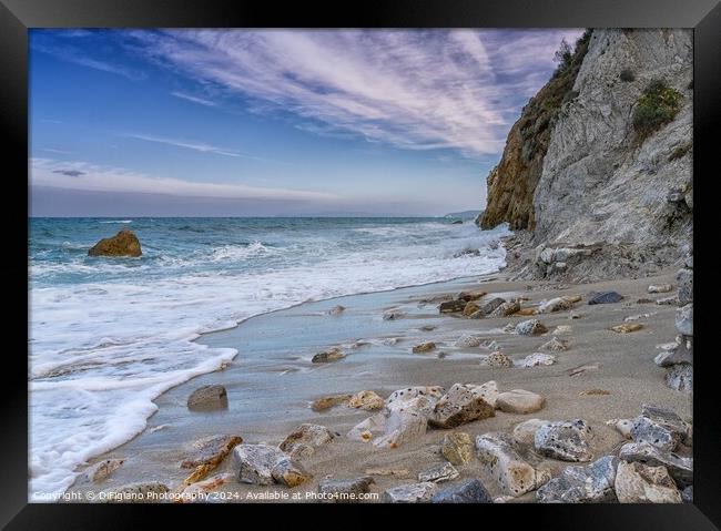 Spiaggia di Sottobomba Framed Print by DiFigiano Photography