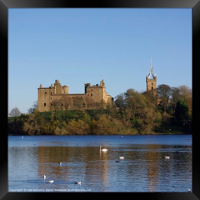 Linlithgow Loch, Palace and Church Framed Print by Lee Osborne
