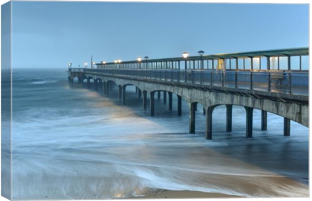 Boscombe pier winters morning  Canvas Print by Shaun Jacobs