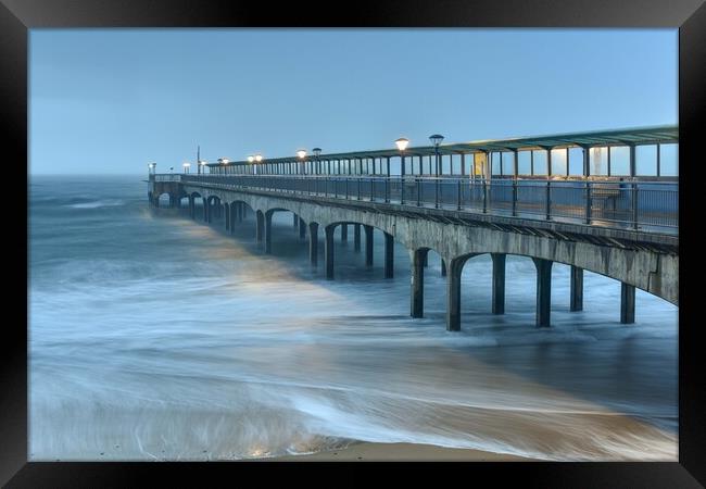 Boscombe pier winters morning  Framed Print by Shaun Jacobs