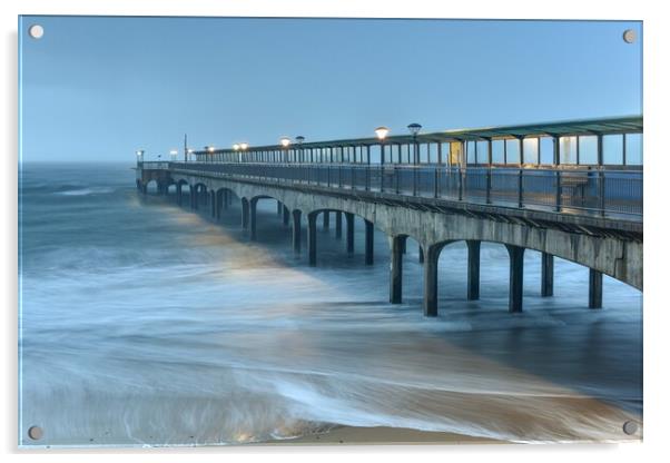 Boscombe pier winters morning  Acrylic by Shaun Jacobs