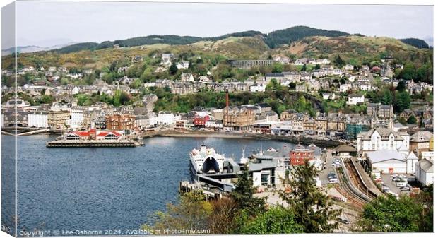 Oban, Harbour and Town Canvas Print by Lee Osborne