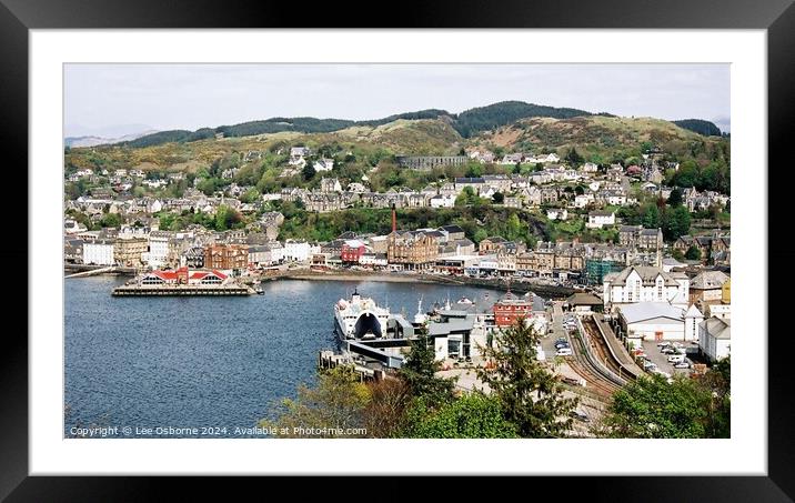 Oban, Harbour and Town Framed Mounted Print by Lee Osborne