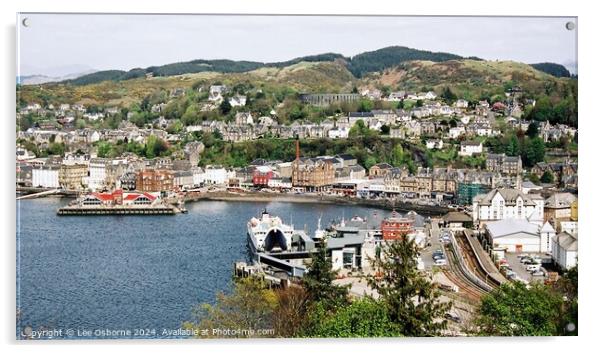 Oban, Harbour and Town Acrylic by Lee Osborne